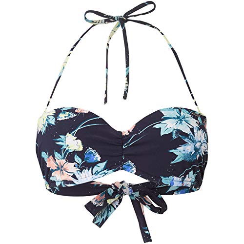 O'Neill Damen PW Havaa Mix Bikini Top, Schwarz All Over Print mit Grün, 36B