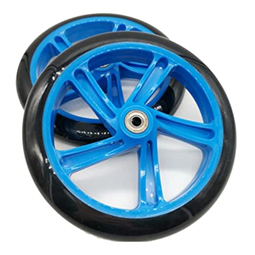 Whisverse 2 StüCk Rollerrad 200 Mm Pu Material RadstäRke 30 Mm ABEC-7 Kugellager RollerzubehöR,Blau