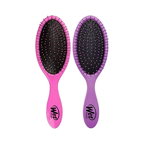 Wet Brush Original Detangler Haarbürste mit weichen IntelliFlex Borsten, Detangler für alle Haartypen - 2 Count (Pink and Lila)