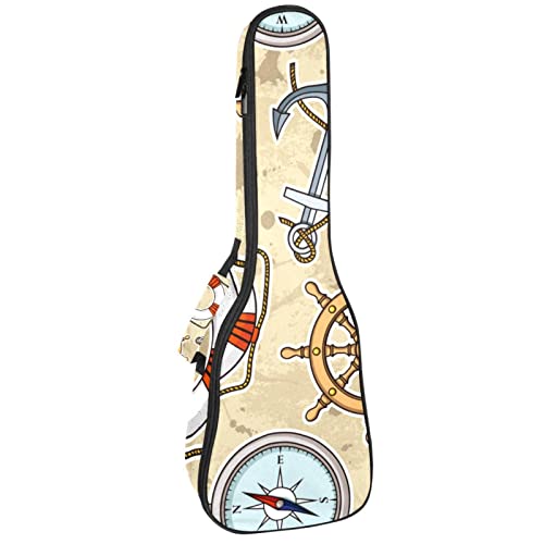 Ukulele Koffer Kompass Rettungsring Ukulele Tasche 21 Zoll Wasserdicht Oxford Gig Bag Mit Tasche Jungen Mädchen