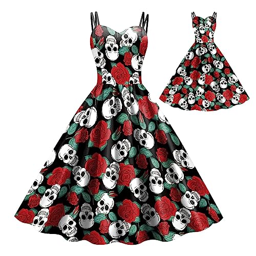 Shenrongtong Ärmelloses Damenkleid | Gothic Kostüm Party Outfits Kleid Cosplay,Weiches Kostümkleid für Damen und Mädchen. Geschenke für Frauen und Mädchen