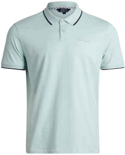 Ben Sherman Men's Polo Shirt - Classic Fit, 3-Button Short Sleeve Casual Polo Shirt for Men (S-XL), Size Medium, Eggshell