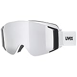 uvex g.gl 3000 TO - Skibrille für Damen und Herren - mit Wechselscheibe - vergrößertes, beschlagfreies Sichtfeld - white matt black/silver-clear - one size