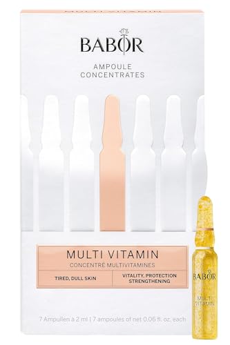 BABOR Multi Vitamin, Serum Ampullen für das Gesicht, Mit Vitamin E für eine gestärkte Hautbarriere, Ampoule Concentrates, 7 x 2 ml