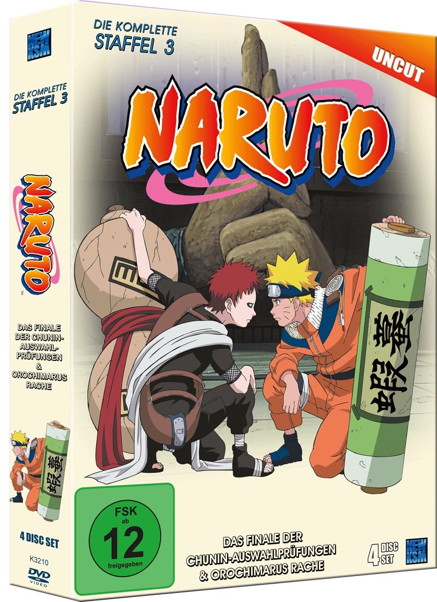 Naruto - Staffel 3: Das Finale der Chunin-Auswahlprüfungen & Orochimarus Rache (Episoden 53-80, uncut) [4 DVDs]