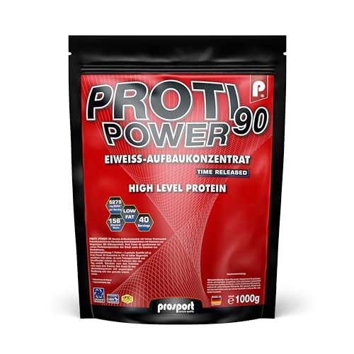Prosport - Proti Power 90, 1000g Beutel, Protein Eiweisspulver, Geschmacksrichtung: Schoko-Sahne