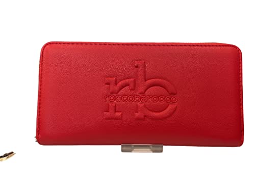ROCCO BAROCCO Damen-Geldbörse mit Reißverschluss - Lady Wallet WTIH Reißverschluss 19 x 11 Rot, rot, cm: altezza 11, larghezza 19, spessore 2, Casual
