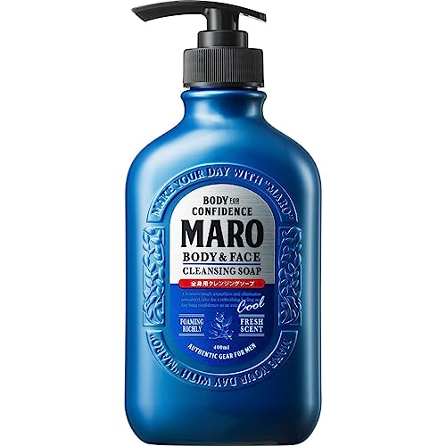 Maro Body And Face Cleansing Soap Cool - 400ml