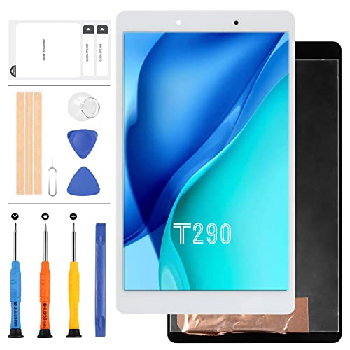 LADYSON Bildschirm Ersatz für Samsung Galaxy Tab A 8.0 2019 T290 SM-T290 LCD Display Touch Digitizer Full Glass Screen Assembly with Repair Tools Kit (weiß)