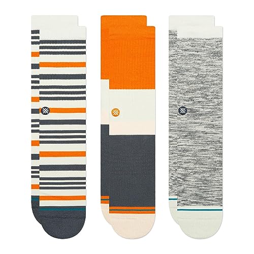 Stance Splendor Crew-Socken, mehrfarbig, gestreift, gemustert, Multipack, Baumwolle, 3 Stück, multi, M