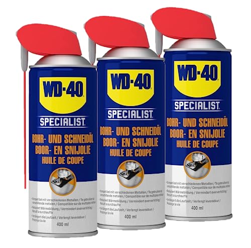 WD-40 Specialist Bohr- und Schneidöl 3x400 ml | Schmiermittel, reduziert Werkzeug Verschleiß