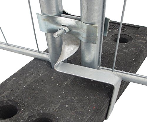Aushebesicherung für Bauzaun - verhindert das Ausheben der Bauzäune aus den Standfüßen - 10 Stück