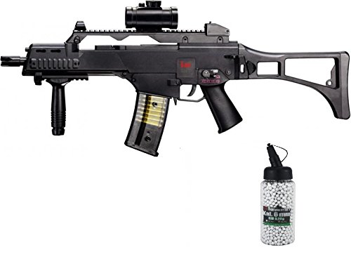 G8DS Set: HK Heckler & Koch G36 C AEG ELEKTRISCH Softair Gewehr Bio Softairkugeln 6mm 0,20g 2000 BBS