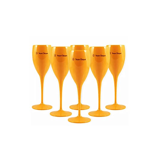 Veuve Clicquot Champagnergläser 6x Set Yellow Label Champagner Gläser
