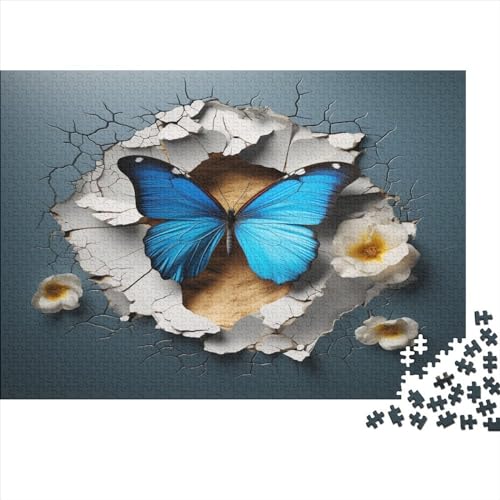 Puzzle Adventskalender 2023, Adventskalender Puzzle 500 Teile Weihnachtskalender 2023 Männer Frauen Geschenke Jigsaw Puzzle Adventskalender Geschenke Für Männer - 3D Effekt Schmetterling