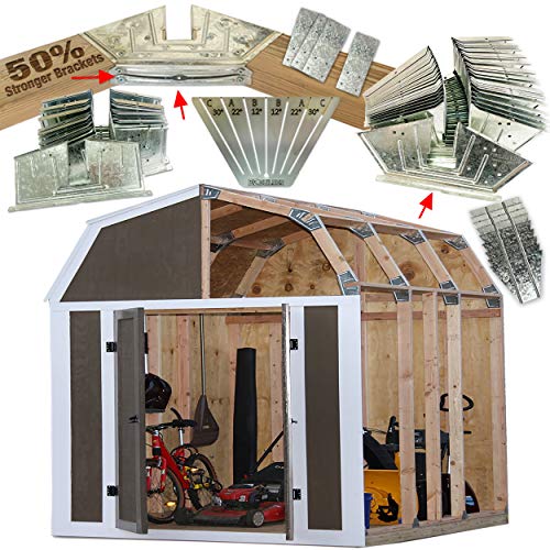 EZBUILDER 70188 Barn Style Shed Instant Framing Kit, 2,1 m x 2,4 m, Metall