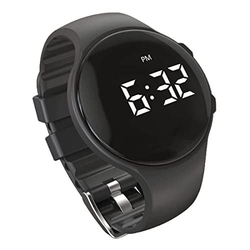 e-vibra Vibrationsalarm-Uhr mit Sperrbildschirm, wie Toilettentrainingsuhr, Arzneimittelwarnuhr (Black)