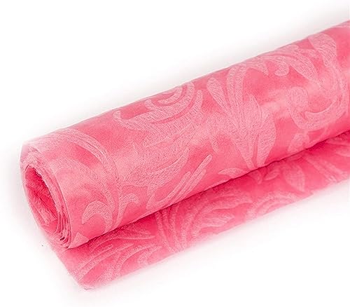 Geschenkpapier, Weihnachtspapier, 20 Stück Blumen, Verpackungspapier, Blumen, Blumenstrauß, Geschenk, Floristenbedarf, 57 x 53 cm, Geschenkpapier for Heimdekoration (Farbe: Rot) (Color : Rose pink)