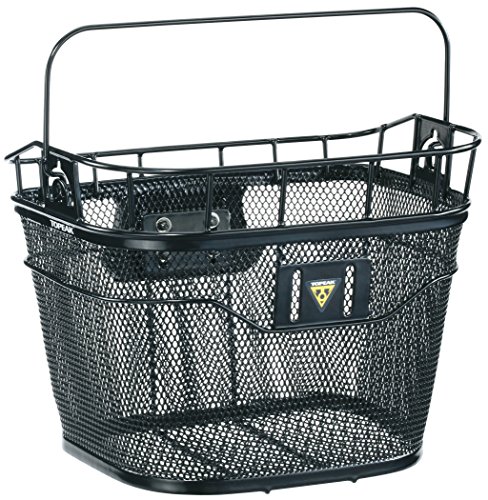 TOPEAK Unisex-Adult Basket Front (mit Fixe 3E) Fahrradkorb, Black, 35 x 26 x 25 cm, 16 L