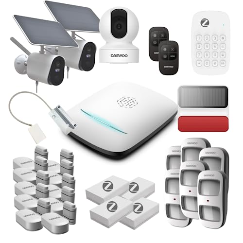 PA513Z Alarmsystem, Full 4G & Zigbee, Tierfreundlich, professionelle Qualität, Fernbedienung, Außensirene, 3 Kameras, kompatibel mit Amazon Alexa, Google Home
