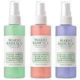 Mario Badescu Spritz Mist and Glow Facial Spray Collection, 3 Piece Set - Lavender, Cucumber, Rose