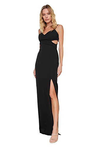 Trendyol Women's Detaillierte Abendkleider Kleid Formal Night Out Dress, Black, 36