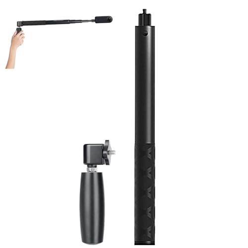 iEago RC Bullet Time Set Selfie Stick für Insta360 X3, 1,1m Unsichtbarer Selfie-Stick mit Drehbar Griff Kompatibel mit GoPro 11,10,9,8,ONE X2,GO 3,ONE RS,R,ONE X,ONE,Action 2,Action 2 Zubehör
