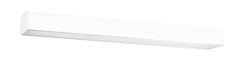 Licht-Erlebnisse LED Deckenlampe Weiß Metall 67 cm lang flach H: 6 cm blendarm 3000 K 2080 lm Deckenleuchte Wohnzimmer Flur