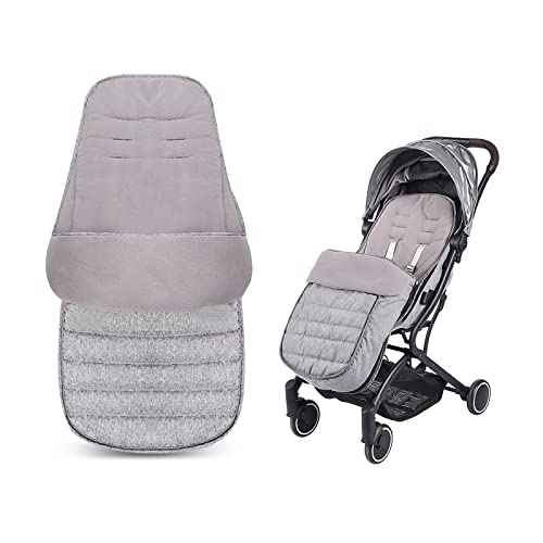 SONARIN Universal Premium Fußsack für Kinderwagen,Wasserdicht und winddicht,weicher Deluxe ThermoFleece,Cosy Toes,für Jogger, Buggy(Grau)