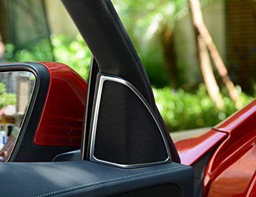 TOP-AUTO ABS Matte Tür Auto Styling Lautsprecher Abdeckung Verkleidung für C-Klasse W205 20152016 2017 C180 C200 C260