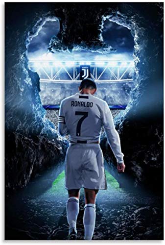 Luck7 Druck Auf Leinwand 50x70cm Kein Rahmen Fußballspieler Cristiano Ronaldo Sport Poster Dekorative Wohnzimmer Poster Schlafzimmer