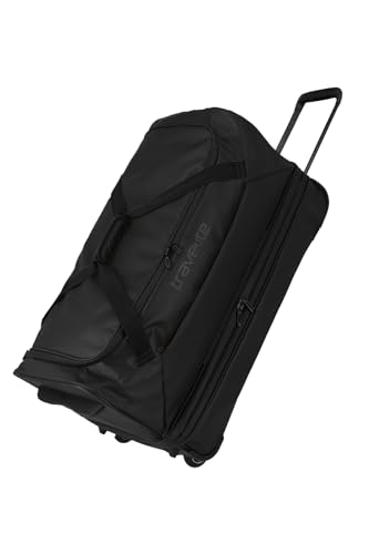 travelite Trolley Reisetasche mit Rollen aus wasserabweisendem Material, Basics Weichgepäck Rolltasche mit Dehnfalte, 70 cm, 98-119 Liter