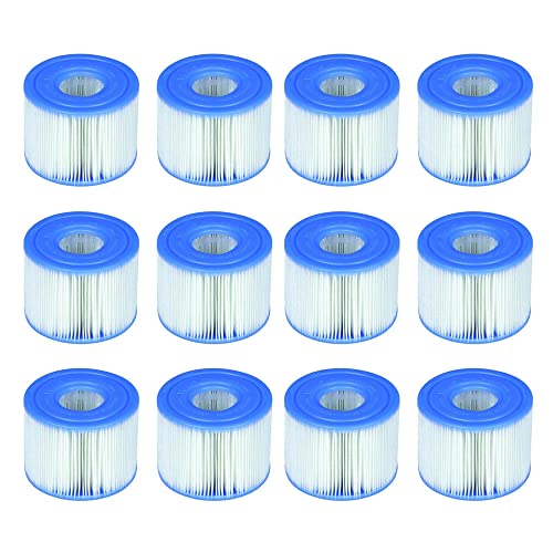 Intex 6 x 29001E B00PUZW3N2 PureSpa Typ S1 Easy Set Pool Kartuschen (12 Filter) - 2 Stück (1 Pack) blau