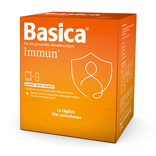 Basica® Immun - Basisches Trinkgranulat und Kapsel für ein starkes Immunsystem*. Säure-Basen-Gelichgewicht, vegan, laktosefrei, 30 Doppelschachets