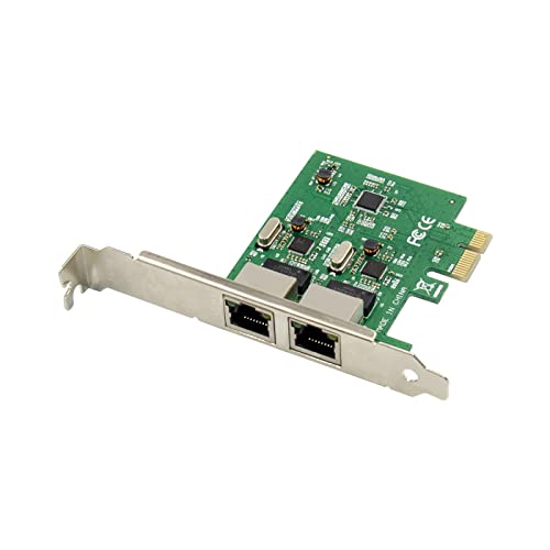 DriverGenius 2-Portt Dual Profile PCI Express PCIe Gigabit Network Server Network Adapter Card - PCIe NIC