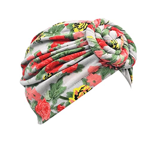 Haarnadel Breites Yoga-Stirnband, Krebskopf, Mütze, ethnische böhmische Blumen-Haarabdeckung, Turban, Schweißband für ( Color : Red , Size : Taille unique )