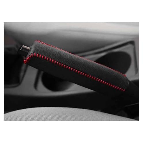 Auto Handbremsabdeckung für B-enz /AMG GLS X167 X166 SUV 2015-2025, Leder Handbremse HüLse Handbremsengriffe Rutschfest Und VerschleißFest Handbremsdeckel,D/Black Red Line