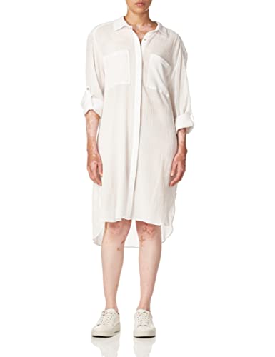 Seafolly Damen Crinkle Twill Shirt Cover Up Bademodeüberzug, Beach Basics Weiß, X-Groß
