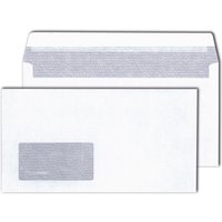 MAILmedia® Briefumschlag, mit Fenster, haftklebend, kompakt, 235 x 125 mm, 80 g/m², Offset, weiß (500 Stück), Sie erhalten 1 Packung á 500 Stück