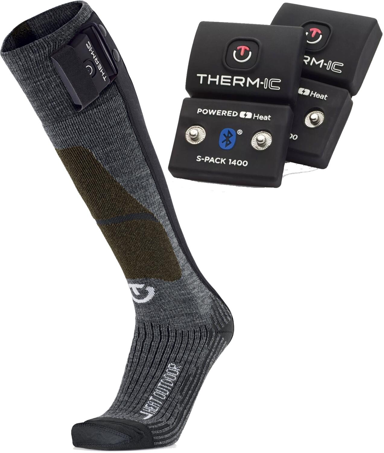 Therm-ic PowerSock Set Heat Fusion Outdoor SPack 1400 BT (39.0 - 41.0, grau)