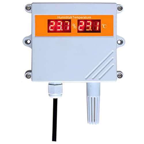 Yangyou RS485 Temperatur- und Feuchtigkeitssensor, wasserdicht, digitaler Lufttemperatur- und Feuchtigkeitssender, LED-Display, 4-20 mA (D)