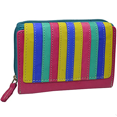 flevado Trend Geldbörse Multifarben Damen Brieftasche knallig bunt