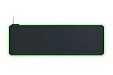 Razer Goliathus Extended Chroma - Extra große weiche XXL Gaming Maus-Matte mit RGB Beleuchtung (Kabelhalterung, Stoff-Oberfläche, gesteppter Rand, optimiert für alle Mäuse) Schwarz
