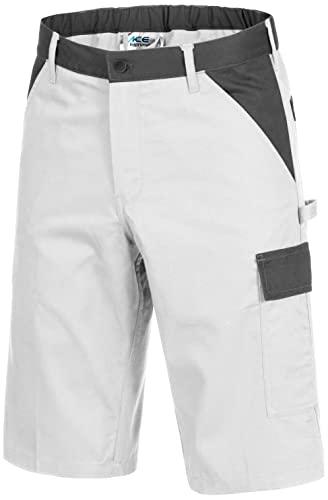 ACE Handyman Arbeitsshorts für Männer - Shorts für die Arbeit - 35% Baumwolle - Weiß - 60