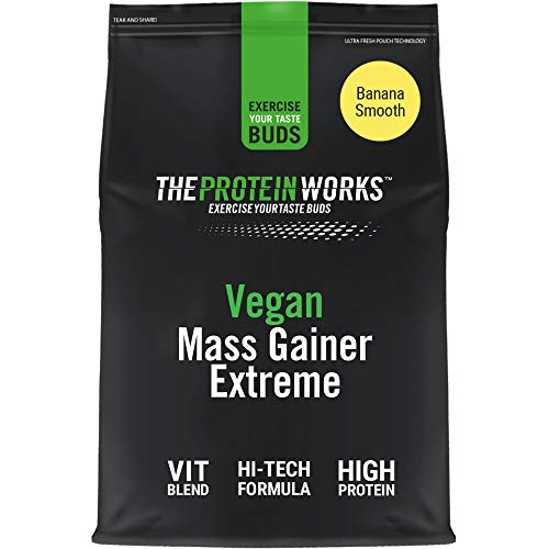 THE PROTEIN WORKS Vegan Mass Gainer Extreme, Banana Smooth, 2000 g