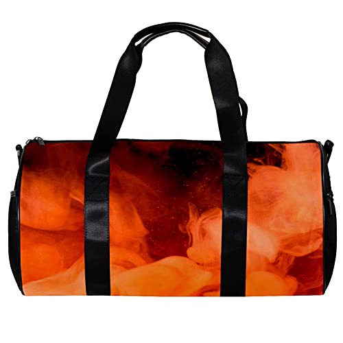 Abstrakte orange Farbe Tasche Große Kapazität Leichtgepäck Weekender Duffle Bags für Sportler Camping Reise Sport 17.7x9x9in