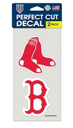 WinCraft MLB Boston Red Sox Perfect Cut Aufkleber, 10,2 x 10,2 cm, 2 Stück