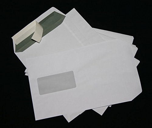 1000 Stück Versandtaschen Briefumschläge C5 A5 weiß haftklebend mit Fenster 162x229 mm