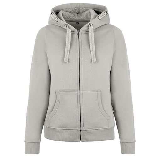 HRM Damen Hooded Jacket I Premium Kapuzenjacke Damen mit Kontrast-Innenfutter I Basic Hoodie mit Reißverschluss I Zip Hoodie I Hochwertige & nachhaltige Damen-Oberteile