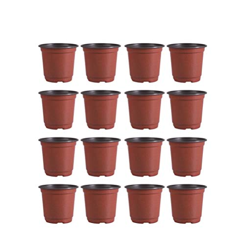 DOITOOL 50 Stück Kunststofftöpfe für Pflanzen für die Aussaat, 10 cm, Blumentöpfe, Behälter für Pflanzen für Samen (Durchmesser 100 mm)